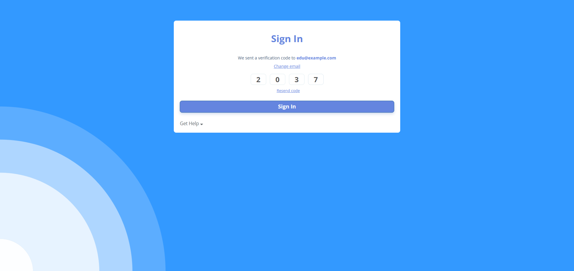 Code entered