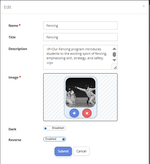 Fig. 2. Filled Sign Up Block Example